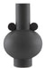 Currey and Company - 1200-0400 - Vase - Happy - Textured Black