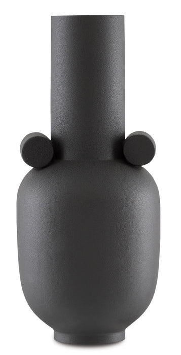 Currey and Company - 1200-0401 - Vase - Happy - Textured Black