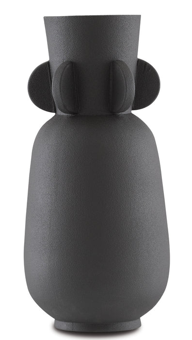 Currey and Company - 1200-0403 - Vase - Happy - Textured Black