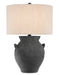 Currey and Company - 6000-0537 - One Light Table Lamp - Anza - Black Ash/Satin Black