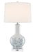 Currey and Company - 6000-0581 - One Light Table Lamp - Myrtle - White/Blue/Clear/Polished Nickel