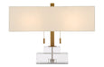 Currey and Company - 6000-0602 - Two Light Table Lamp - Chiara - Clear/Antique Brass
