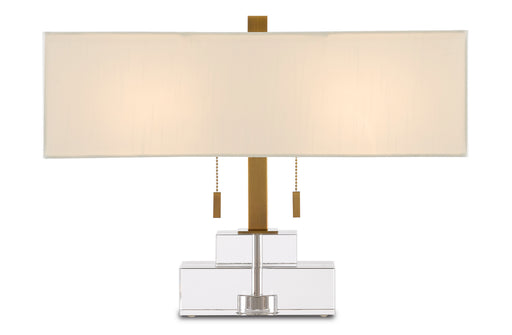 Currey and Company - 6000-0602 - Two Light Table Lamp - Chiara - Clear/Antique Brass