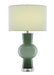 Currey and Company - 6000-0606 - One Light Table Lamp - Duende - Light and Dark Green/Polished Nickel/Clear