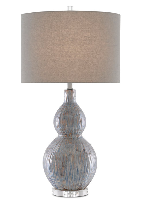 Currey and Company - 6000-0610 - One Light Table Lamp - Idyll - Gray/Blue/Taupe/Clear