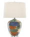 Currey and Company - 6000-0613 - One Light Table Lamp - Rainbow - Blue/Green/Sand/Rust/Clear