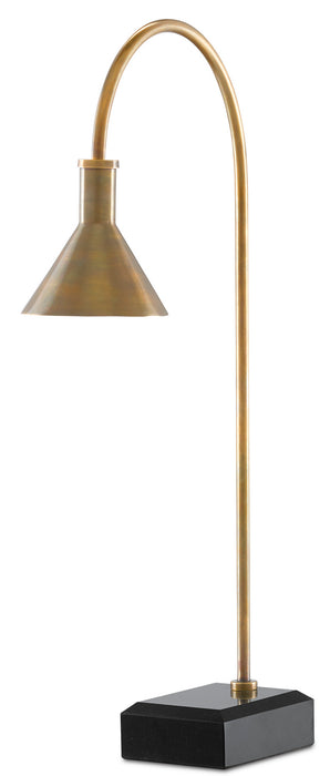 Currey and Company - 6000-0628 - One Light Table Lamp - Thayer - Vintage Brass/Black