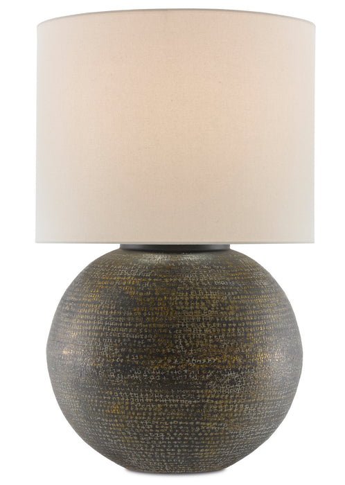 Currey and Company - 6000-0633 - One Light Table Lamp - Brigands - Antique Gold/Black/Whitewash