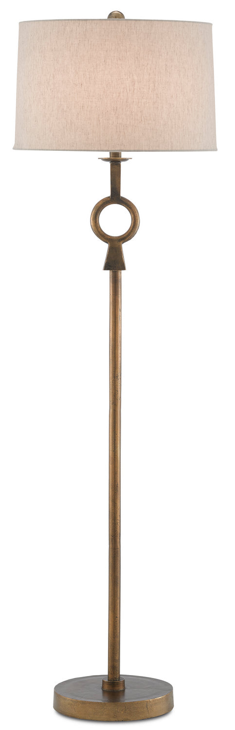 Currey and Company - 8000-0077 - One Light Floor Lamp - Germaine - Antique Brass