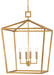 Currey and Company - 9000-0405 - Four Light Lantern - Denison - Contemporary Gold Leaf