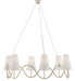 Currey and Company - 9000-0526 - Six Light Chandelier - Kadir - Silver Granello