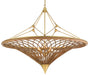 Currey and Company - 9000-0560 - Four Light Chandelier - Gaborone - Natural/Contemporary Gold Leaf