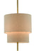 Currey and Company - 9000-0619 - Three Light Chandelier - Combermere - Antique Brass/Linen
