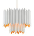 Currey and Company - 9000-0632 - Five Light Chandelier - Syrie - Sugar White/Painted Contemporary Gold