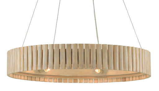 Currey and Company - 9000-0646 - Six Light Chandelier - Tetterby - Light Taupe/Smokewood