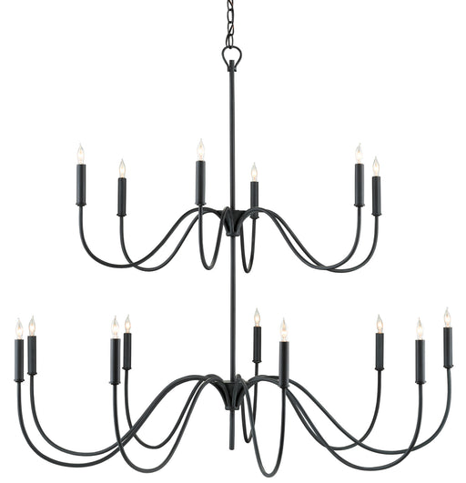 Currey and Company - 9000-0654 - 15 Light Chandelier - Tirrell - Antique Black