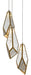 Currey and Company - 9000-0703 - Three Light Pendant - Glace - Painted Silver/Antique Brass