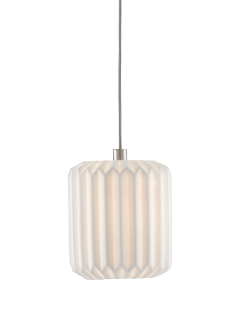 Currey and Company - 9000-0709 - One Light Pendant - Dove - Painted Silver/White