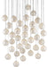 Currey and Company - 9000-0722 - 36 Light Pendant - Finhorn - Painted Silver/Pearl