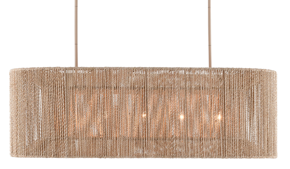 Currey and Company - 9000-0737 - Five Light Chandelier - Mereworth - Natural Rope/Beige