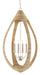 Currey and Company - 9000-0753 - Four Light Chandelier - Menorca - Natural Abaca Rope/Contemporary Silver Leaf/Smokewood