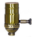 Satco - 80-2418 - 150W Full Range Turn Knob Dimmer Socket - Antique Brass