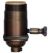 Satco - 80-2422 - 150W Full Range Turn Knob Dimmer Socket w/Uno Thread - Dark Antique Brass