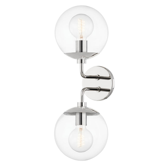 Mitzi - H503102-PN - Two Light Wall Sconce - Meadow - Polished Nickel
