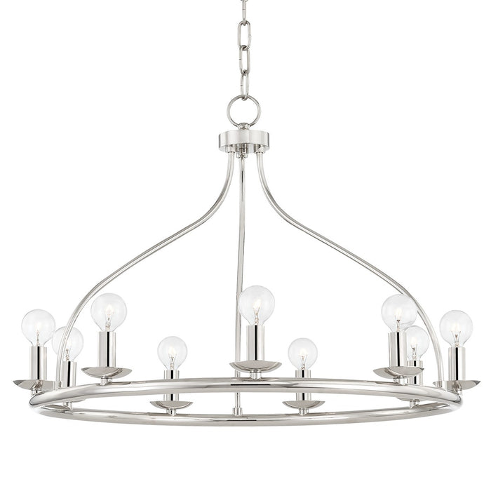 Mitzi - H511809-PN - Nine Light Chandelier - Kendra - Polished Nickel