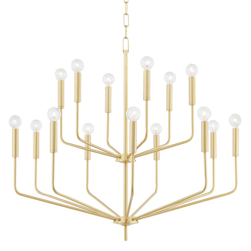 Mitzi - H516815-AGB - 15 Light Chandelier - Bailey - Aged Brass