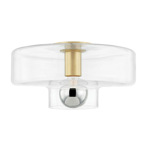 Mitzi - H524501-AGB - One Light Flush Mount - Iona - Aged Brass