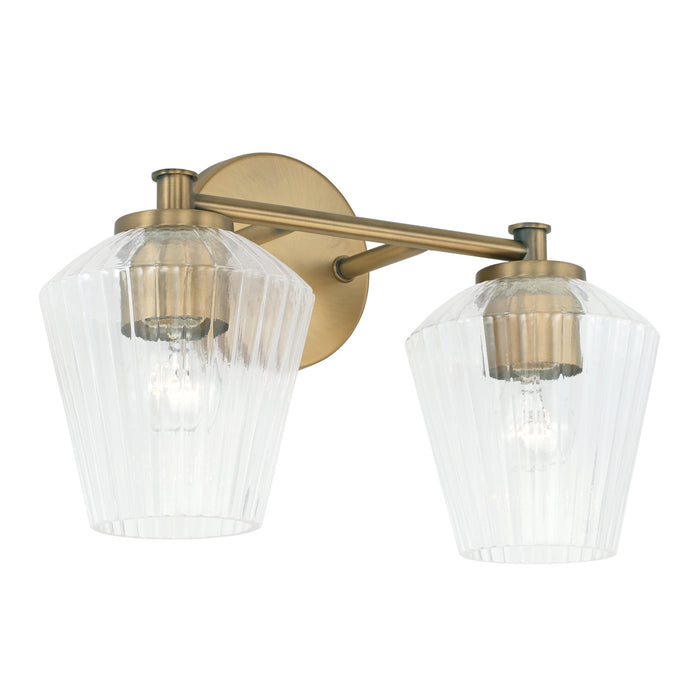 Capital Lighting - 141421AD-507 - Two Light Vanity - Beau - Aged Brass