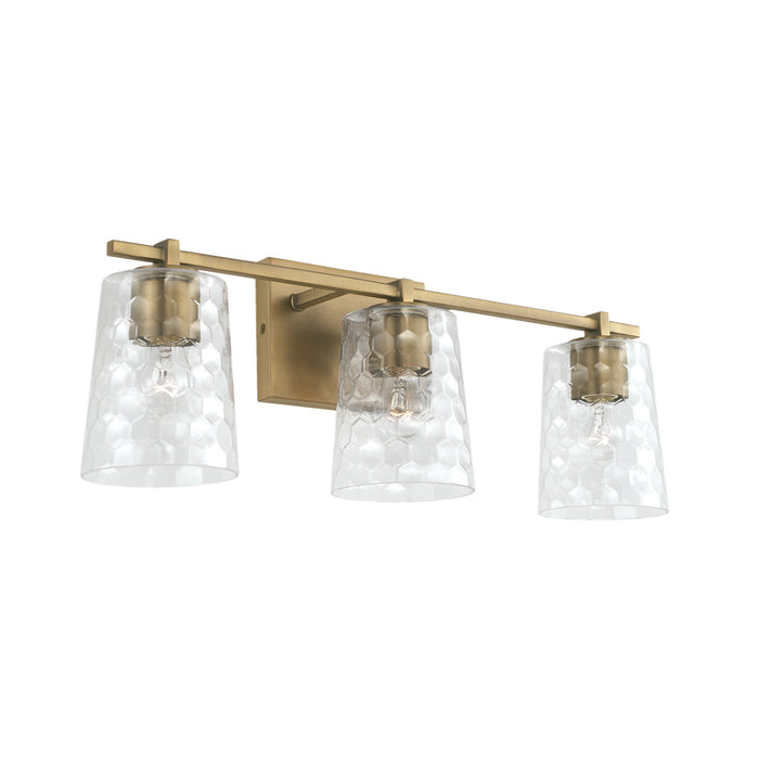Capital Lighting - 143531AD-517 - Three Light Vanity - Burke - Aged Brass