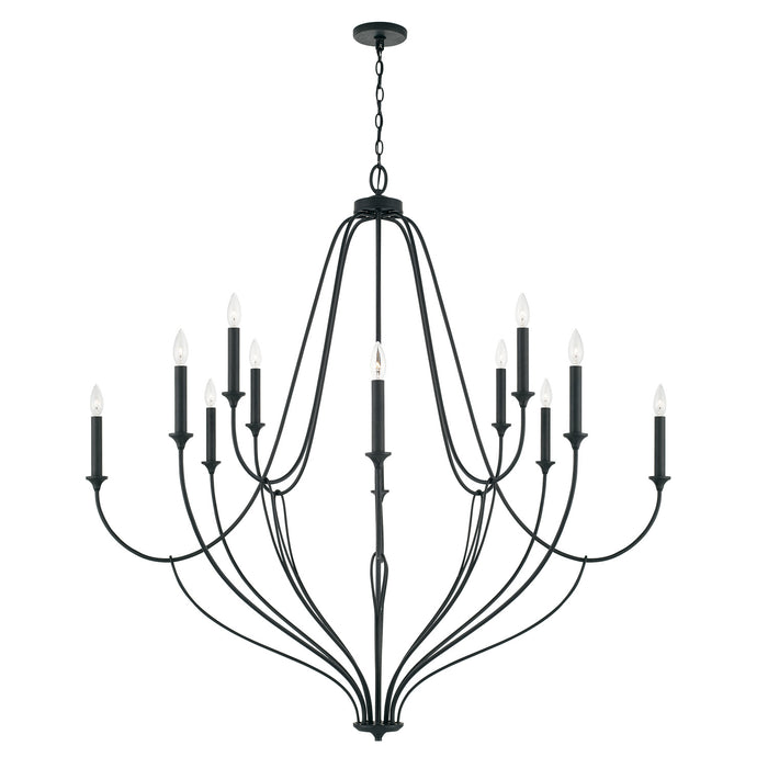 Capital Lighting - 441601BI - 12 Light Chandelier - Bentley - Black Iron