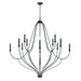 Capital Lighting - 441601BI - 12 Light Chandelier - Bentley - Black Iron