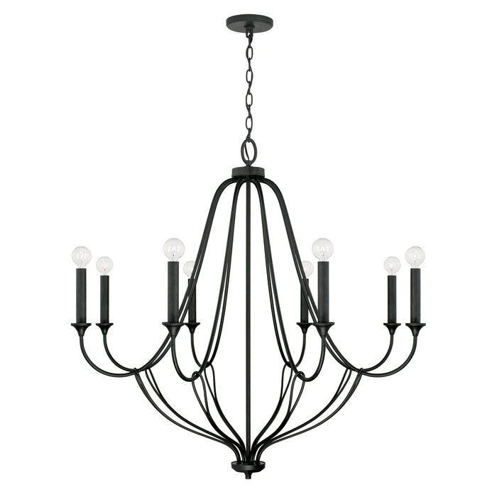 Capital Lighting - 441681BI - Eight Light Chandelier - Bentley - Black Iron