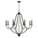 Capital Lighting - 441681BI - Eight Light Chandelier - Bentley - Black Iron