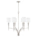 Capital Lighting - 442661PN-701 - Six Light Chandelier - Abbie - Polished Nickel