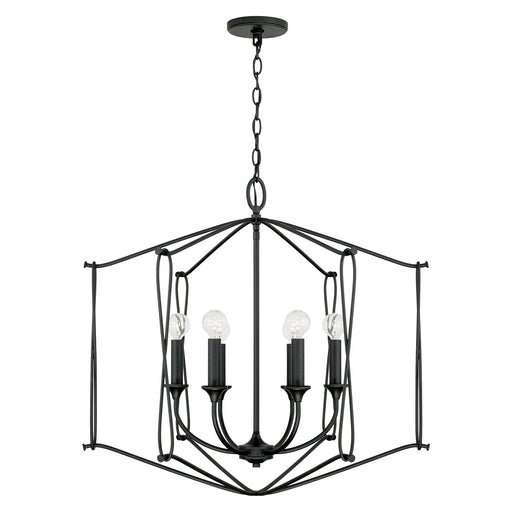 Capital Lighting - 541661BI - Six Light Foyer Pendant - Bentley - Black Iron
