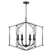 Capital Lighting - 541661BI - Six Light Foyer Pendant - Bentley - Black Iron