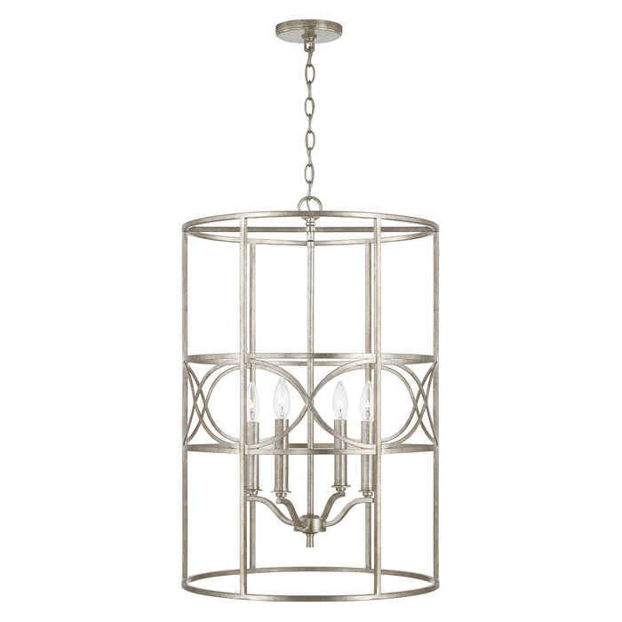 Capital Lighting - 542341AS - Four Light Foyer Pendant - Sylvia - Antique Silver