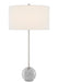 Currey and Company - 6000-0646 - One Light Table Lamp - Villette - Gray & White Veined Marble/Polished Nickel