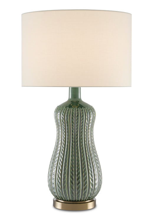 Currey and Company - 6000-0673 - One Light Table Lamp - Mamora - Green