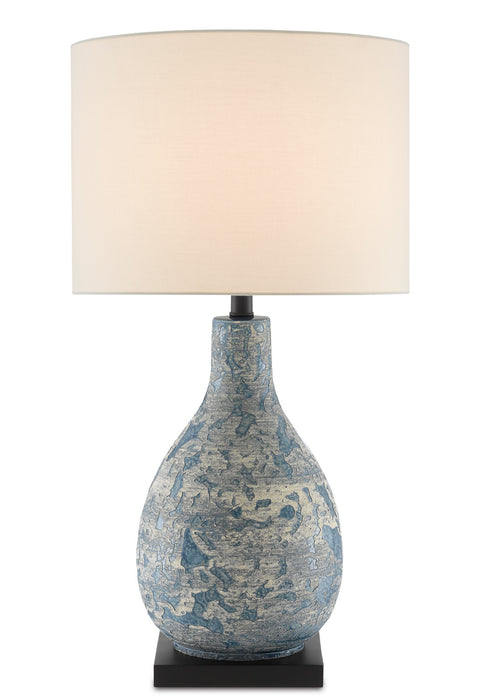 Currey and Company - 6000-0674 - One Light Table Lamp - Ostracon - Vintage Blue