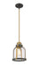 Z-Lite - 337MP-BRZ+HB - One Light Pendant - Burren - Bronze / Brass