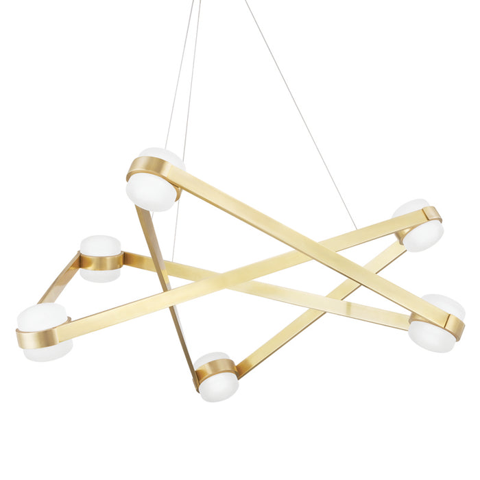 Hudson Valley - 2738-AGB - LED Chandelier - Orbit - Aged Brass