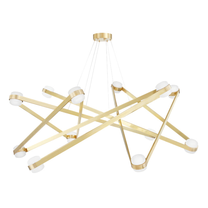 Hudson Valley - 2756-AGB - LED Chandelier - Orbit - Aged Brass