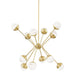 Hudson Valley - 2836-AGB - LED Chandelier - Saratoga - Aged Brass