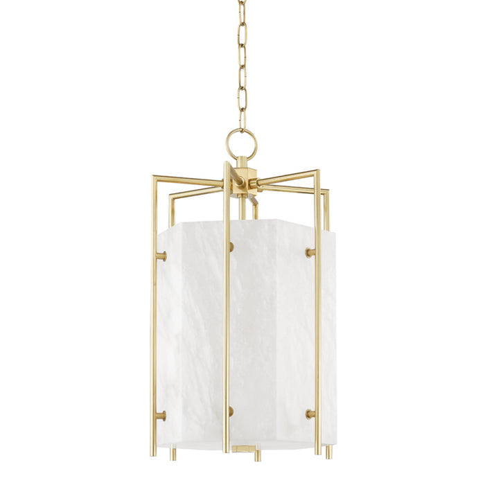Hudson Valley - 7014-AGB - LED Pendant - Flatbush - Aged Brass