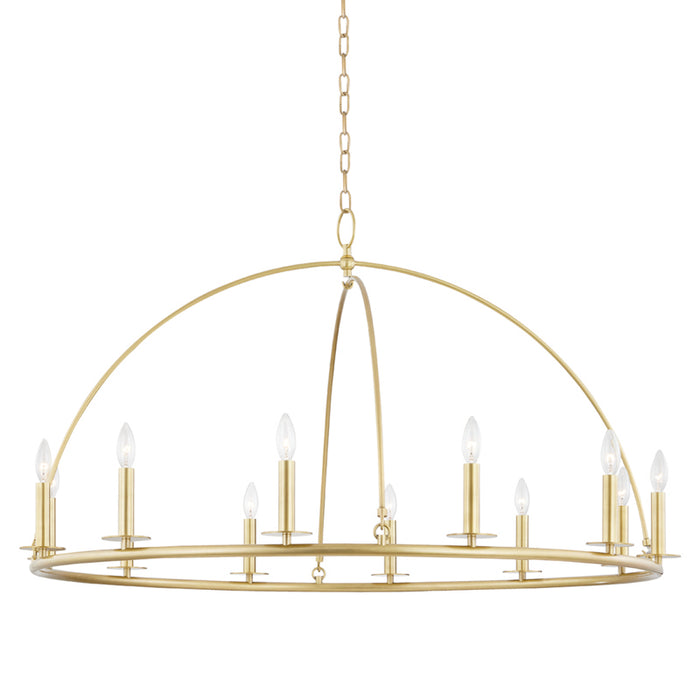 Hudson Valley - 9547-AGB - 12 Light Chandelier - Howell - Aged Brass